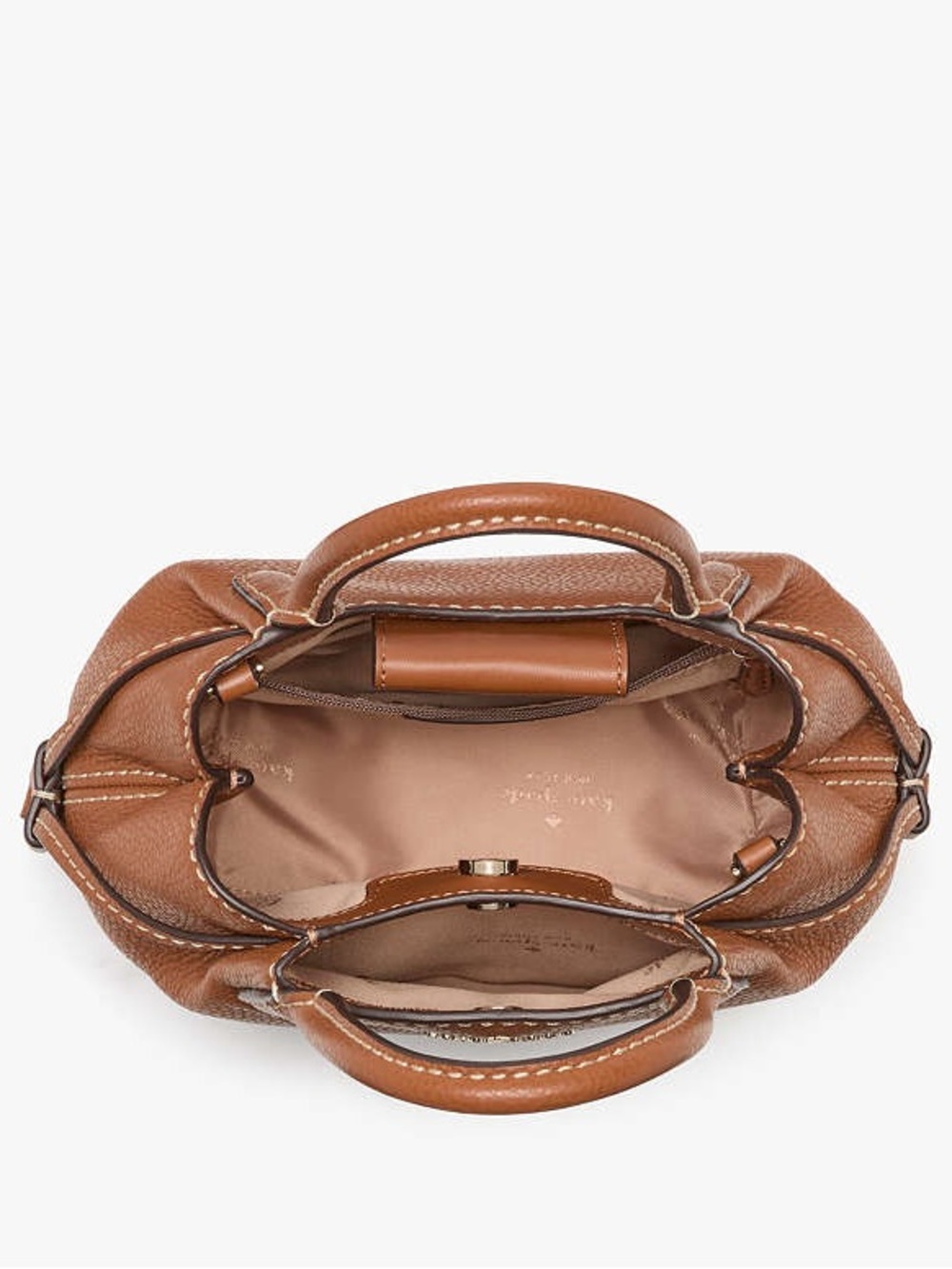 Kate Spade Dumpling Mini Satchel in Warm Gingerbread Leather Crossbody Like New! - Picture 4 of 12